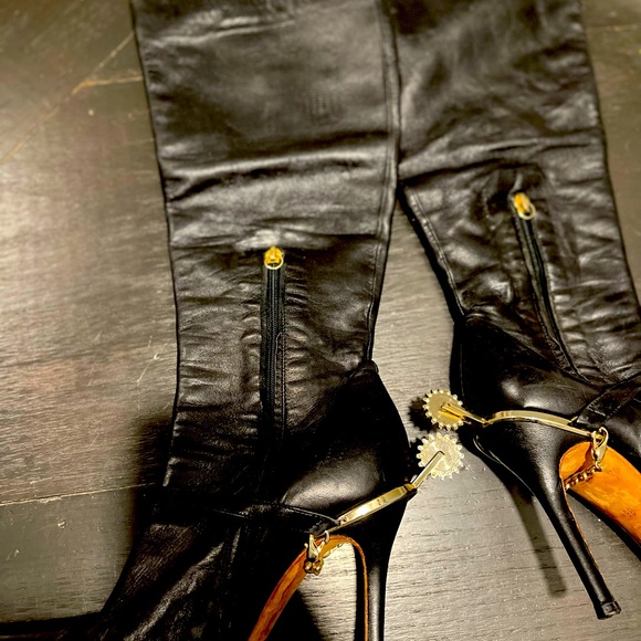 Dolce & Gabbana Shoes - Dolce & Gabanna  Black Nappa Leather Boots         Size 8 (38 EU)